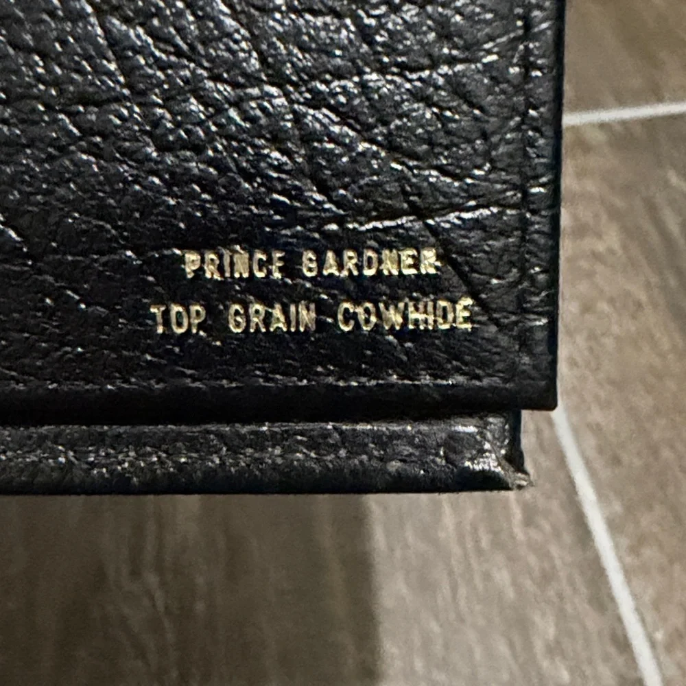 Prince Gardner Vintage Black Leather Wallet